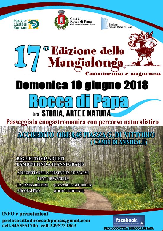 Mangialonga 2018 - Camminenno e magnenno Rocca di Papa